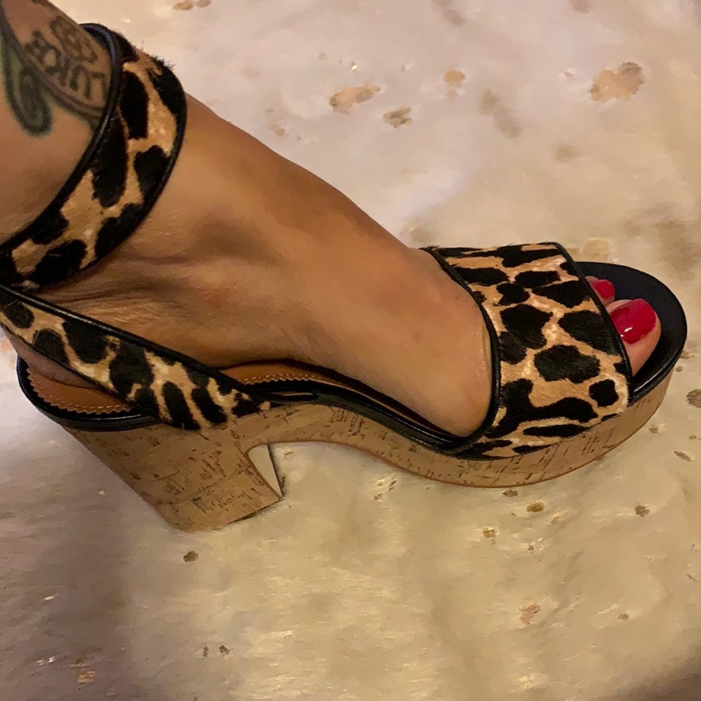 anthropology leopard heels by Sarto